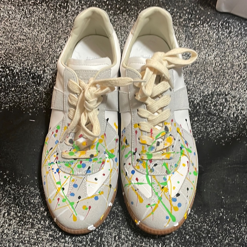 Paint splash men shoes size 10